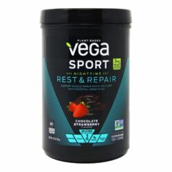 Vega Sport Repouso e Reparo Noturno Chocolate e Morango 426g - Recuperação Muscular