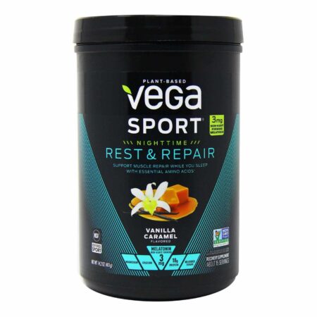 Vega Sport, Nighttime Descanso e Reparo, Caramelo de Baunilha - 14.2 oz (401g)