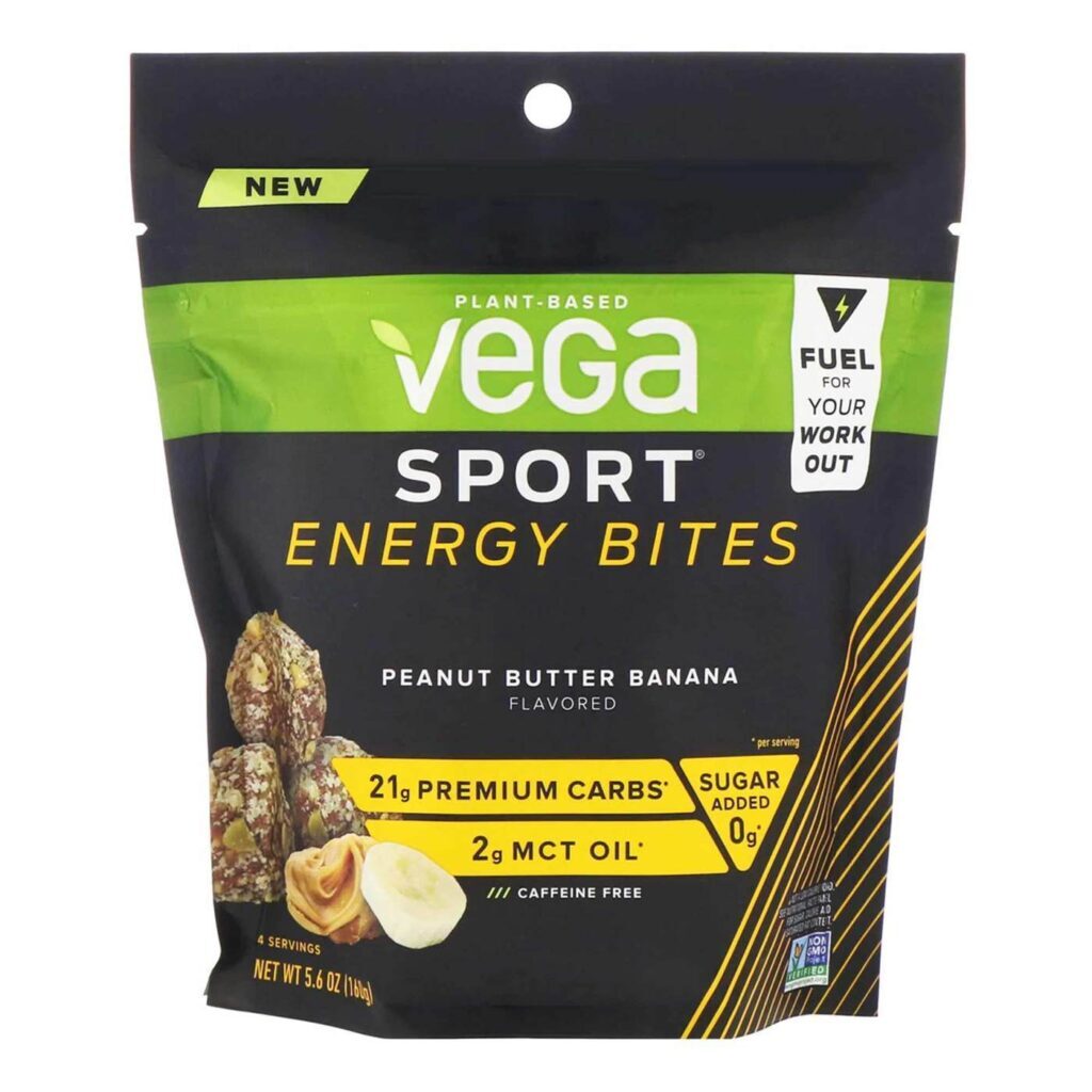 Vega Sport Energy Bites Sabor Manteiga de Amendoim e Banana 160g | Energia Natural