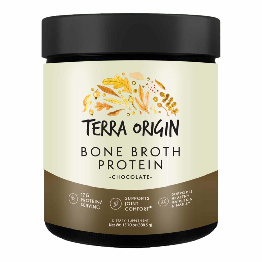 Terra Origin Proteína e Colágeno de Caldo Ósseo Sabor Chocolate 388,5g