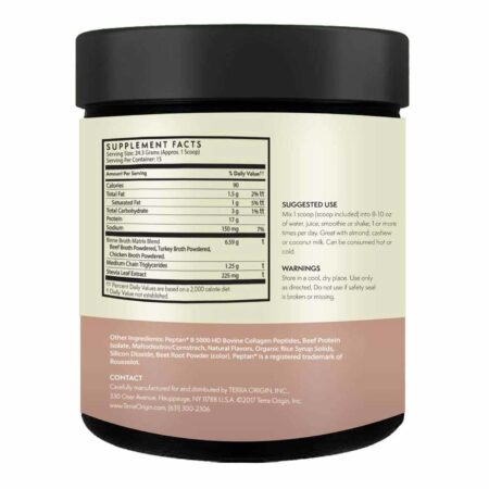 Terra Origin, Proteína de Colágeno de Caldo Ósseo - Morango e Banana - 13.69 oz (388 g) - Image 2