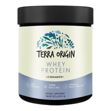 Terra Origin Grass-fed Whey Protein Powder Cinnamon 514.7 g