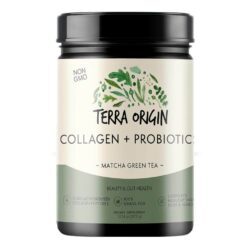 Terra Origin Probiotic Collagen Powder Matcha 287.5g: Colágeno e Probióticos para Vitalidade