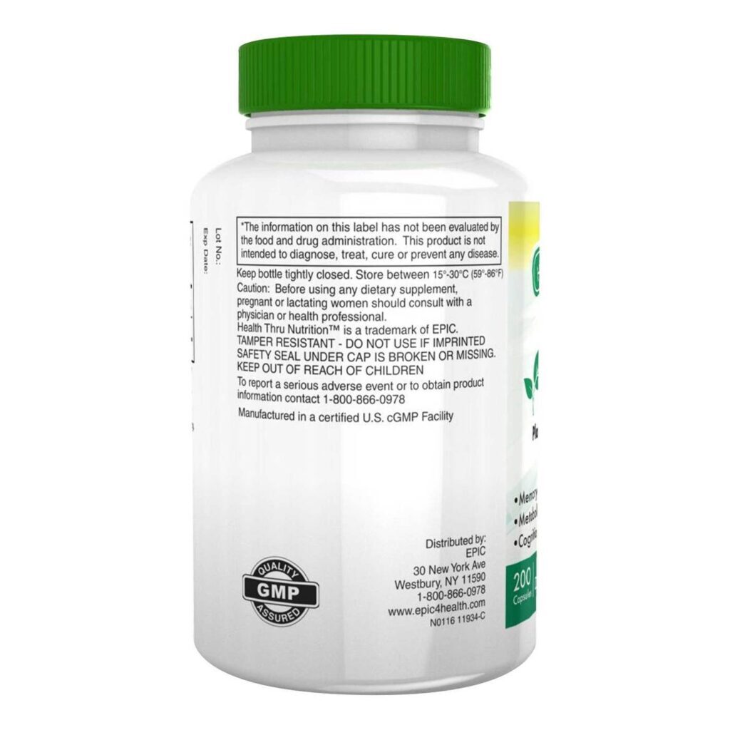 Health Thru Nutrition Acetil L-Carnitina 500 mg - 200 Cápsulas: Energia e Foco para o Seu Dia - Imagem 2