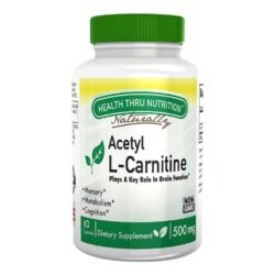 Acetil L-Carnitina 500 mg Health Thru Nutrition - Energia e Foco em 60 Cápsulas
