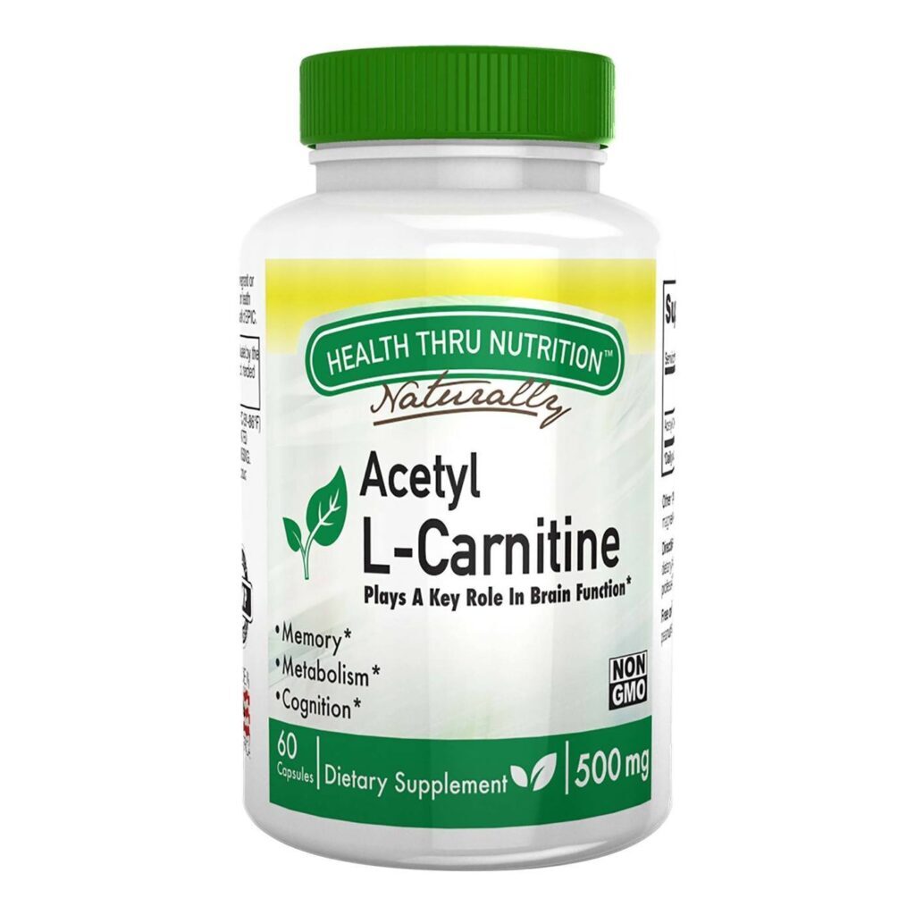 Acetil L-Carnitina 500 mg Health Thru Nutrition - Energia e Foco em 60 Cápsulas