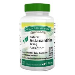Health Thru Nutrition Astaxantina 12mg - 120 Cápsulas Gelatinosas: Antioxidante Potente para Saúde e Bem-Estar