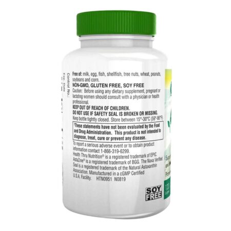 Health Thru Nutrition Astaxanthin 12mg - 120 Softgels - Image 3