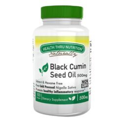 Óleo de Semente de Nigella Sativa Health Thru Nutrition 500mg - 100 Cápsulas Gelatinosas