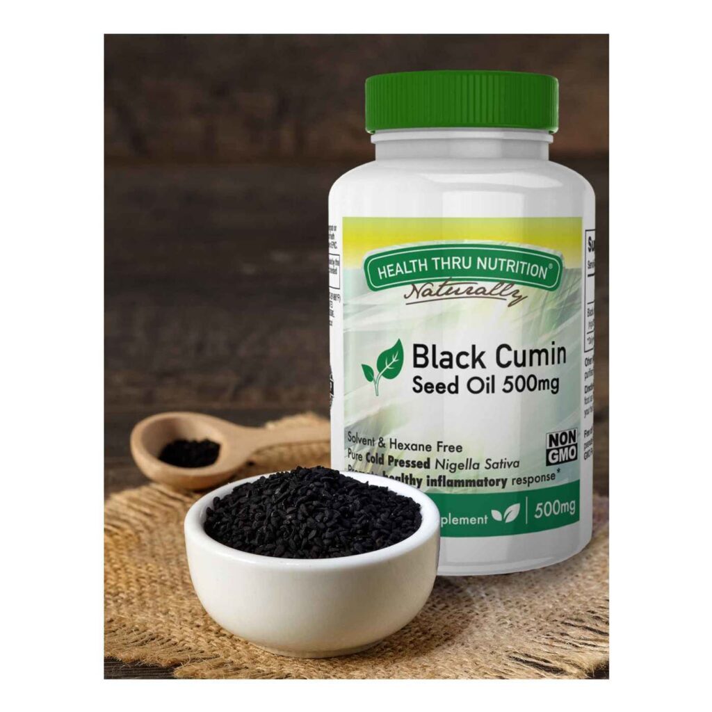 Óleo de Semente de Nigella Sativa Health Thru Nutrition 500mg - 100 Cápsulas Gelatinosas - Imagem 5