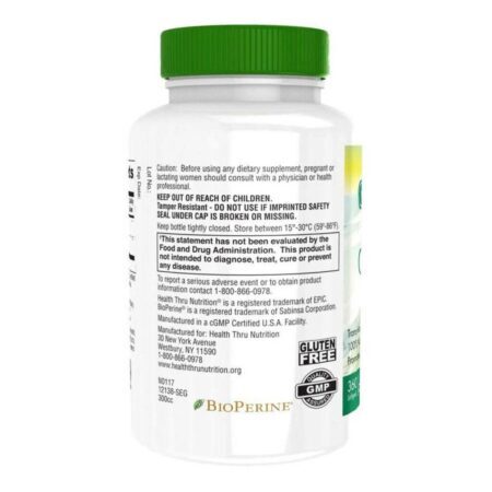 Health Thru Nutrition CoQ10 100mg com Bioperine - 360 Cápsulas Gelatinosas: Energia e Vitalidade Para Você - Imagem 3