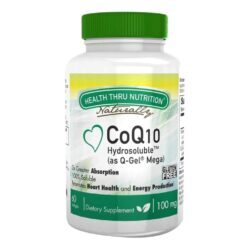 Health Thru Nutrition CoQ10 Hidrossolúvel 100mg - 60 Cápsulas Gelatinosas