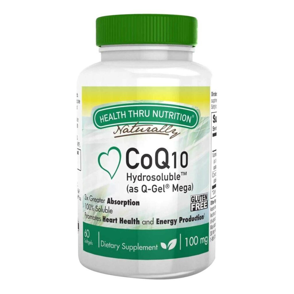 Health Thru Nutrition CoQ10 Hidrossolúvel 100mg - 60 Cápsulas Gelatinosas