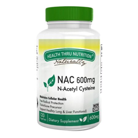 Health Thru Nutrition, N-Acetil Cisteína NAC 600mg - 120 Cápsulas Vegetarianas