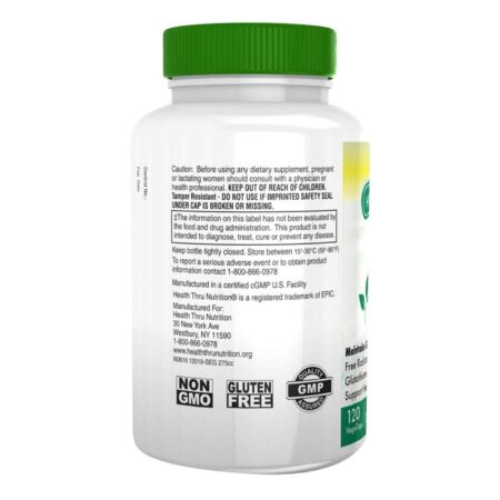 Health Thru Nutrition, N-Acetil Cisteína NAC 600mg - 120 Cápsulas Vegetarianas - Image 3