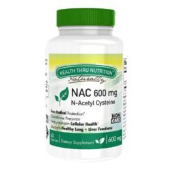 N-Acetil Cisteína NAC 600mg Health Thru Nutrition 60 Cápsulas Vegetais