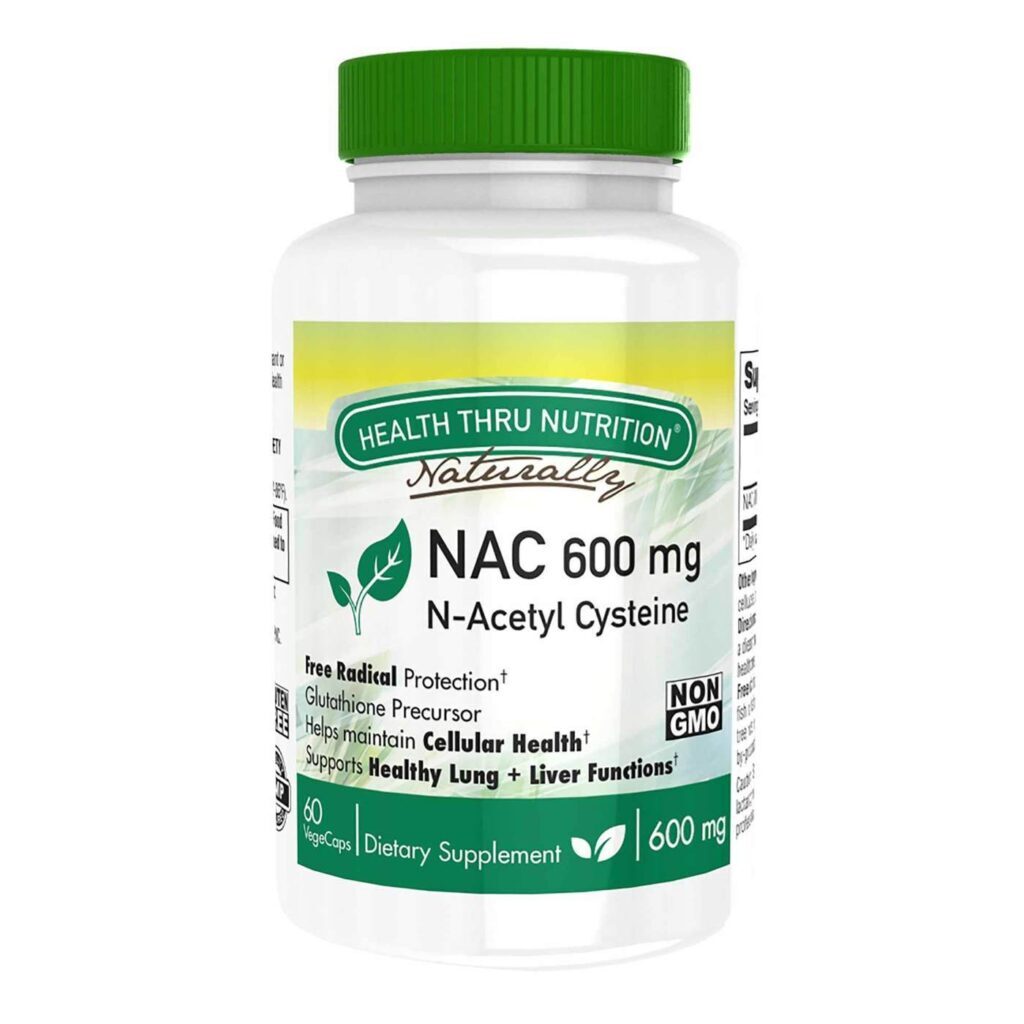 N-Acetil Cisteína NAC 600mg Health Thru Nutrition 60 Cápsulas Vegetais