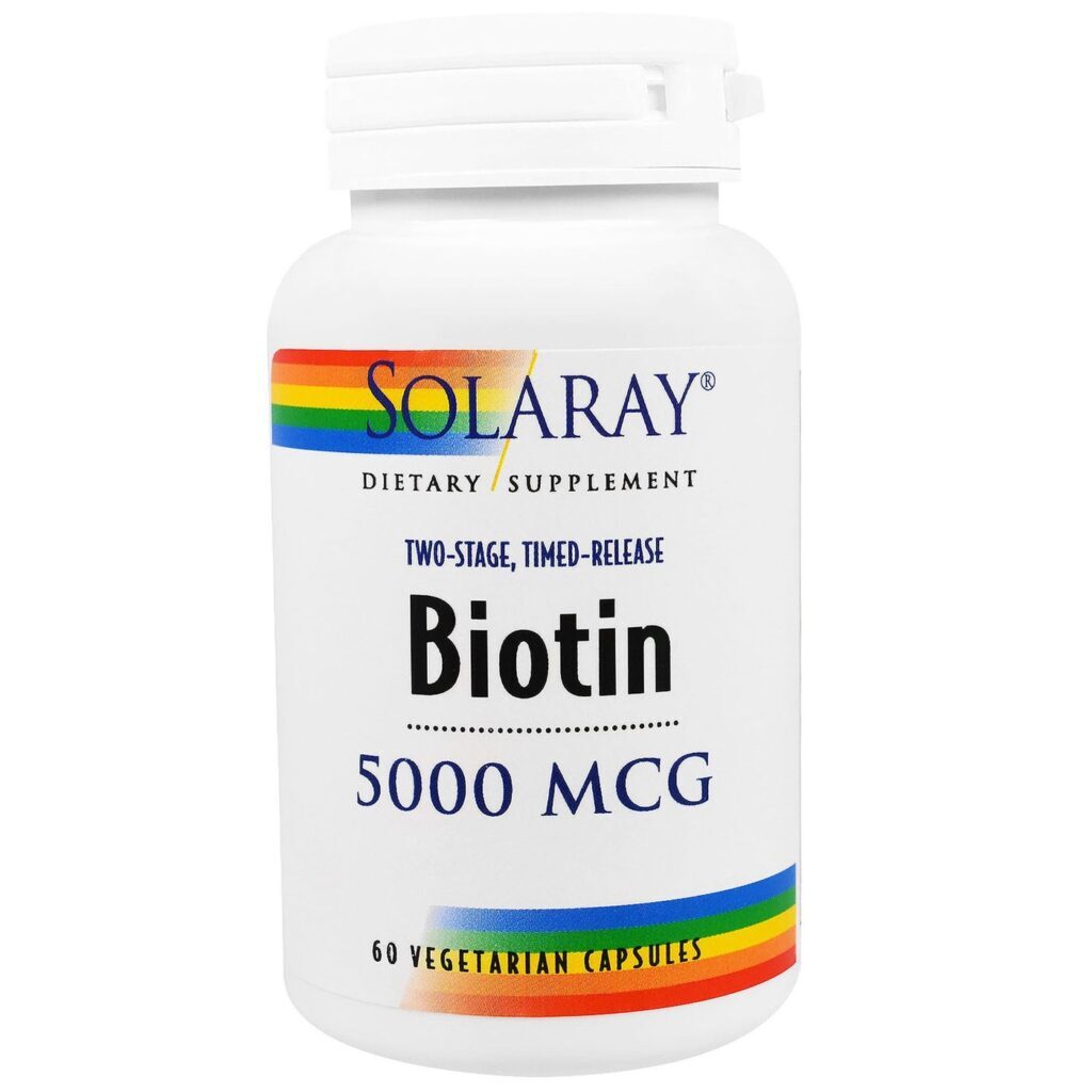 Solaray Biotina 5000 mcg - 60 Cápsulas Vegetarianas: Fortaleça Cabelos, Pele e Unhas no Brasil