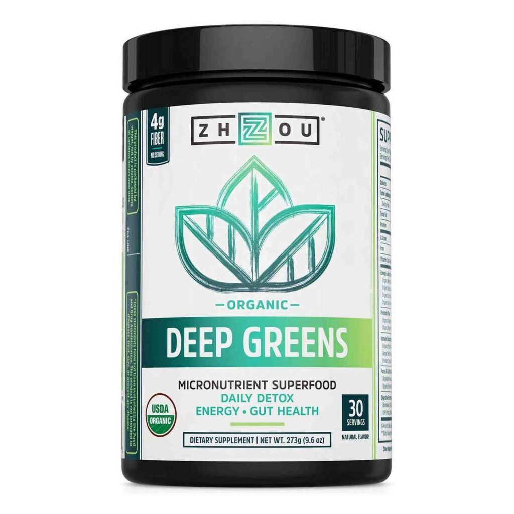 Zhou Deep Greens Orgânico 273g: Superalimento Verde para Vitalidade e Saúde