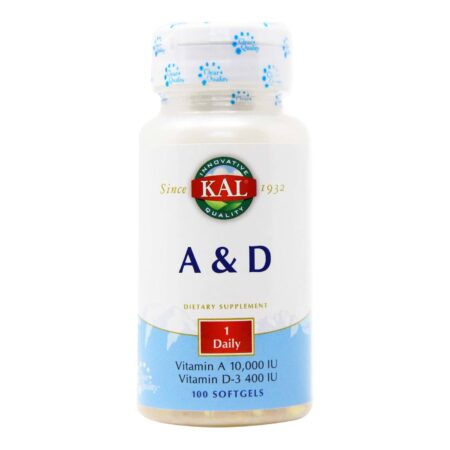 Kal, A & D - Vitaminas - 100 Cápsulas