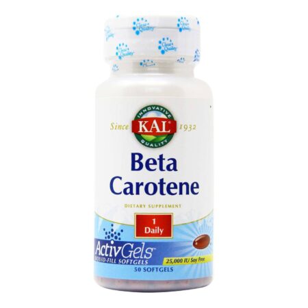 Kal, Beta Caroteno 25,000 IU - 100 Cápsulas em Gel