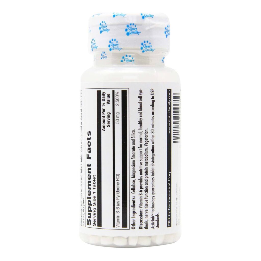 Kal B6 50 mg 120 Tabletes: Vitamina B6 Essencial para o Bem-Estar no Brasil - Imagem 3