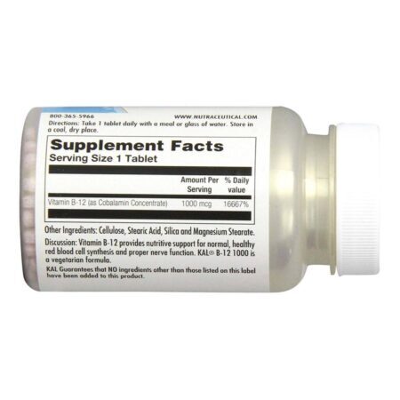 Kal Vitamina B12 1000 mcg Liberação Prolongada - 50 Tabletes - Imagem 2
