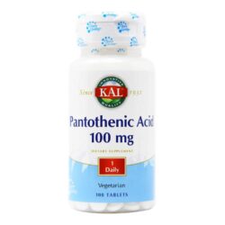 Kal Ácido Pantotênico 100 mg - Vitamina B5 Essencial para Energia e Bem-Estar - 100 Tabletes