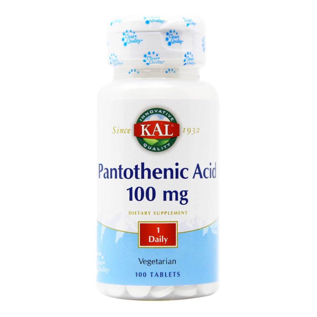 Kal Ácido Pantotênico 100 mg - Vitamina B5 Essencial para Energia e Bem-Estar - 100 Tabletes