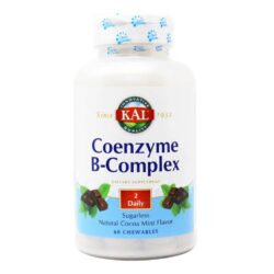 Kal Coenzima Complexo B Menta Chocolate 60 Comprimidos Mastigáveis para Energia e Bem-Estar