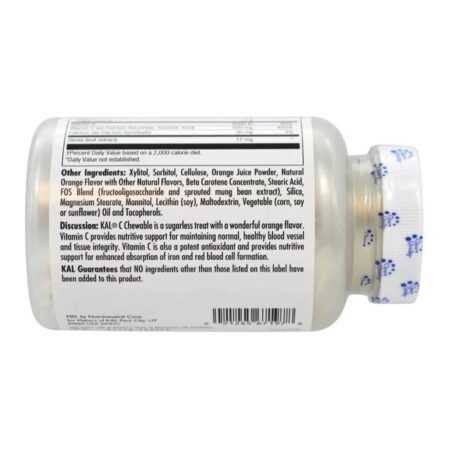 Kal Vitamina C Sem Açúcar Sabor Laranja 60 Pastilhas Mastigáveis - Imunidade e Bem-Estar - Imagem 3