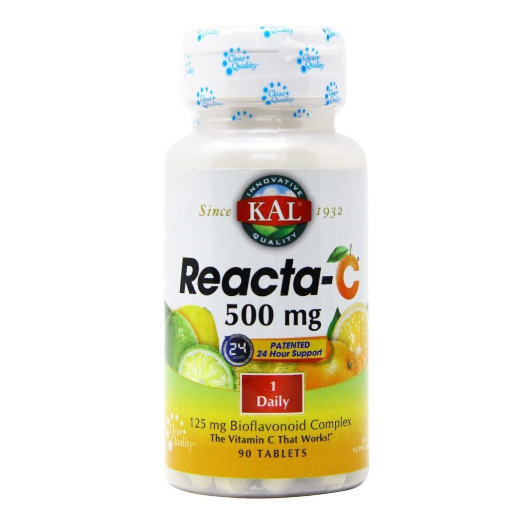 Kal Reacta-C® 500 mg com Bioflavonóides - 90 Tabletes: Reforço para sua Imunidade e Bem-Estar Diário