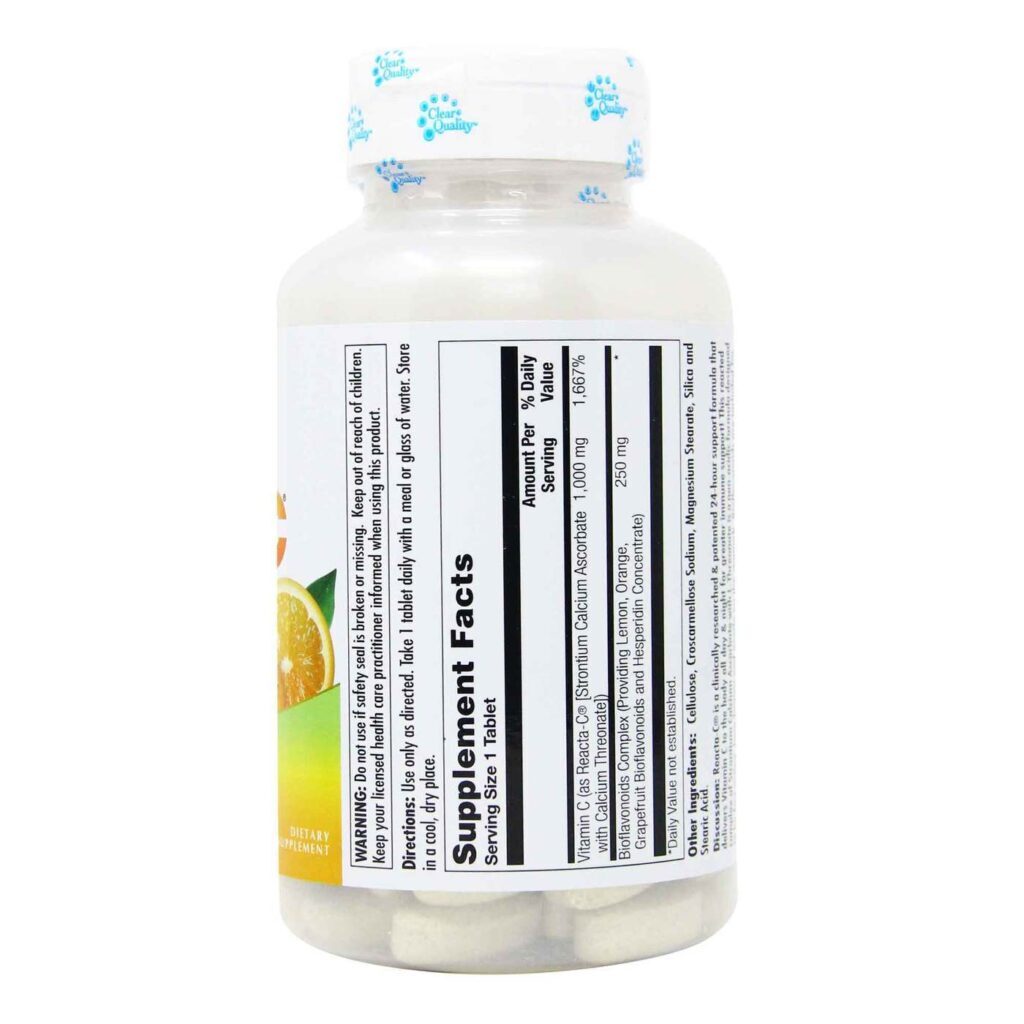 Kal Reacta-C® 1000 mg Vitamina C com Bioflavonóides - 120 Tabletes - Imagem 2