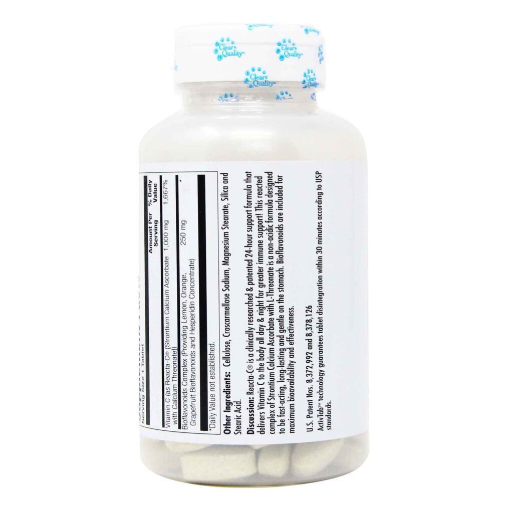 Kal Reacta-C® 1000 mg Vitamina C com Bioflavonóides - 120 Tabletes - Imagem 3