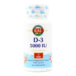 Kal Ultra D3 5000 UI Hortelã-Pimenta 60 Pastilhas Mastigáveis - Saúde e Bem-Estar