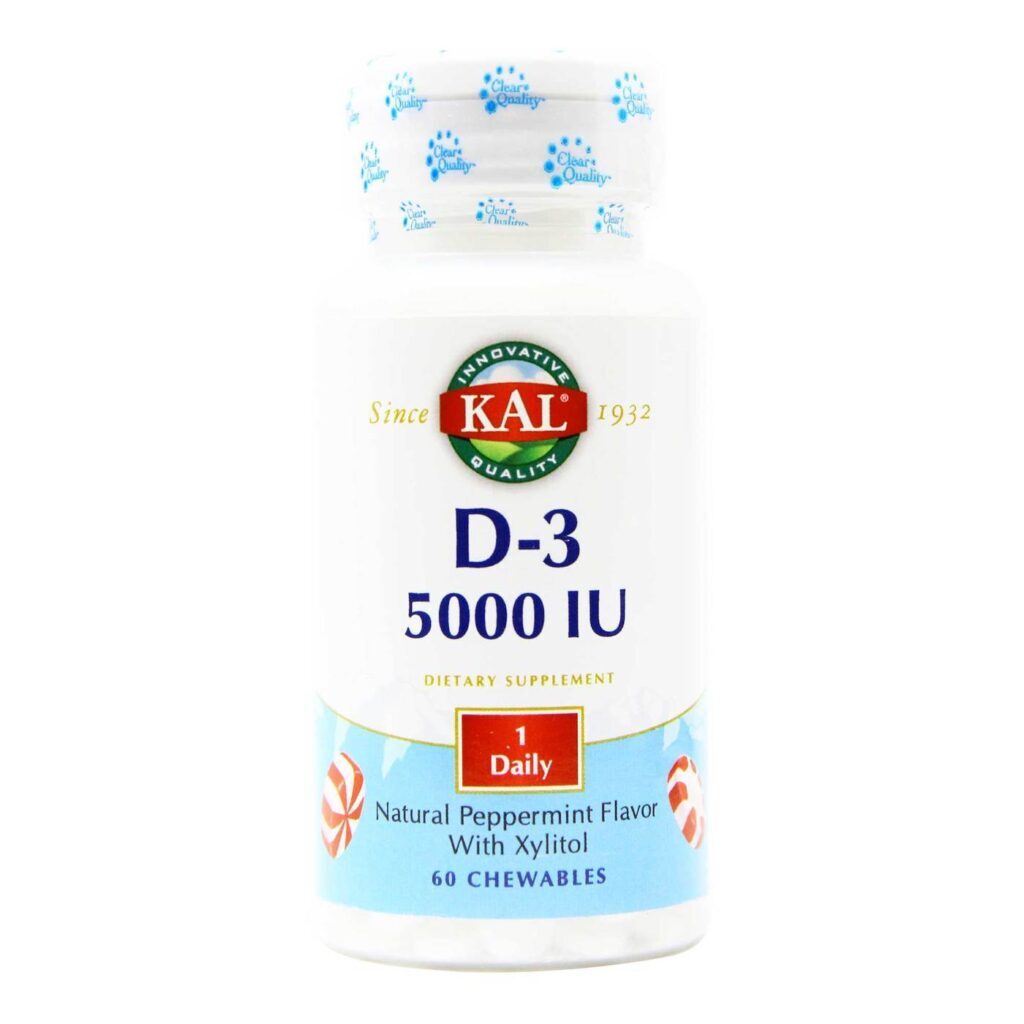 Kal Ultra D3 5000 UI Hortelã-Pimenta 60 Pastilhas Mastigáveis - Saúde e Bem-Estar
