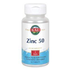 Kal Zinco 50 mg com Ácidos Hidroxilados e Orotatos – 60 Tabletes