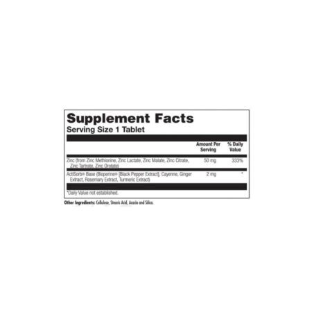 Kal Zinco 50 mg com Ácidos Hidroxilados e Orotatos - 60 Tabletes - Imagem 2