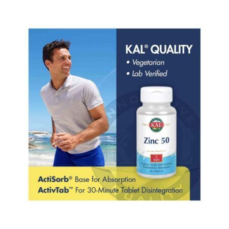 Kal Zinco 50 mg com Ácidos Hidroxilados e Orotatos - 60 Tabletes - Imagem 4