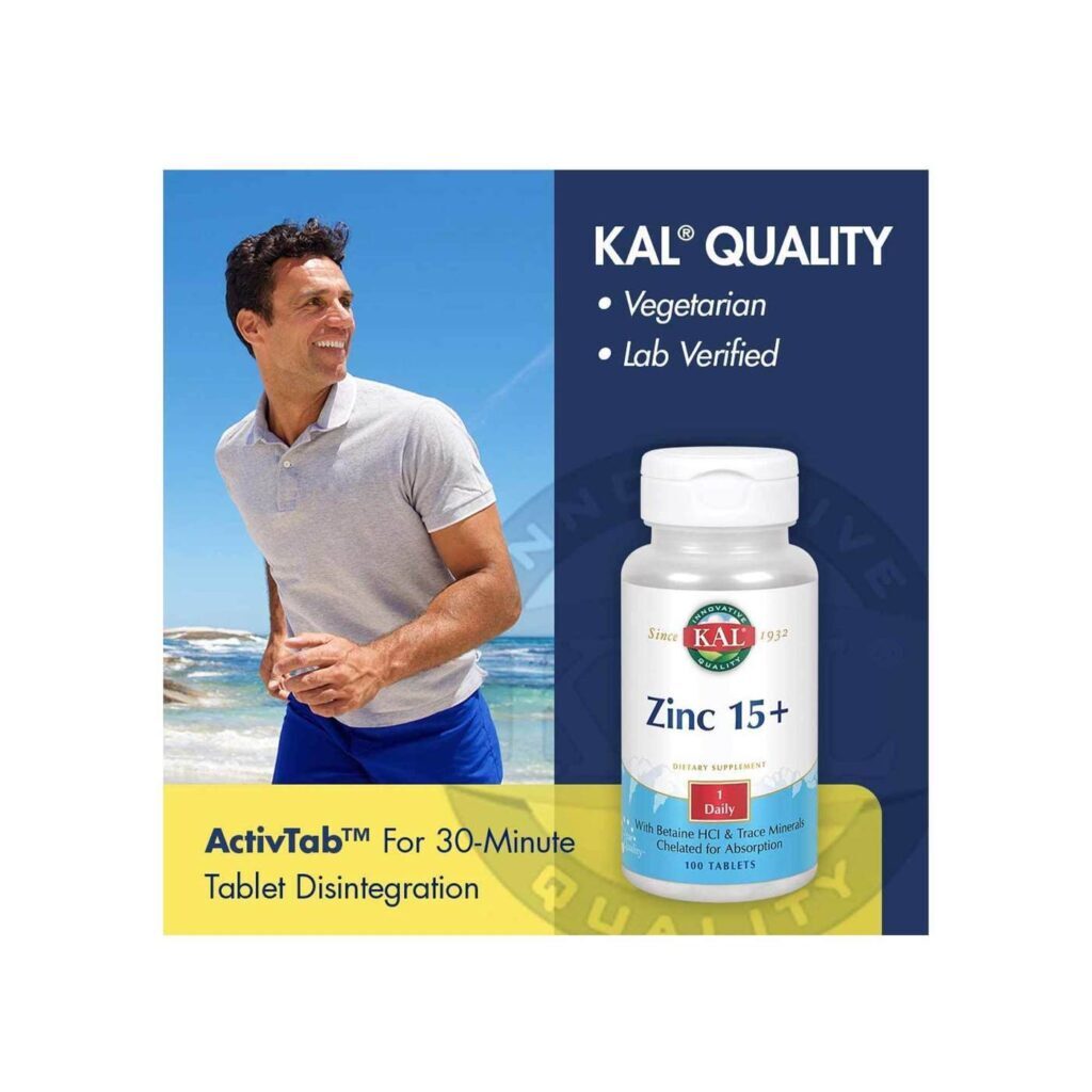 Kal Zinco Quelato 15mg + Zinco Quelato - 100 Tabletes: Saúde e Imunidade para Você - Imagem 4