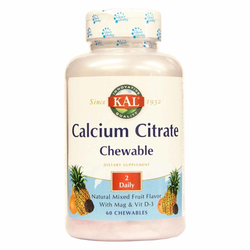 Kal Citrato de Cálcio 500 mg - 60 Pastilhas Mastigáveis Sabor Laranja