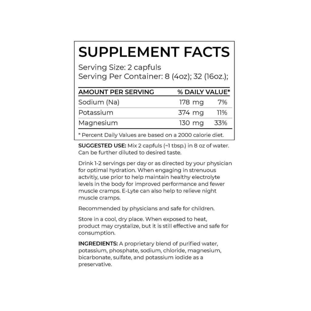 BodyBio E-Lyte Eletrólitos Equilibrados 118ml - Hidratação Essencial para o Bem-Estar - Imagem 2