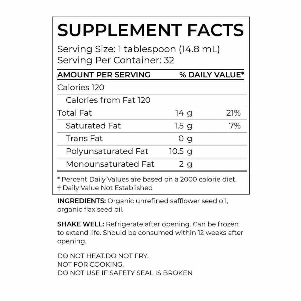 BodyBio Balance Oil Ômega 3 e 6 473ml - Ácidos Graxos Essenciais para Saúde - Imagem 2