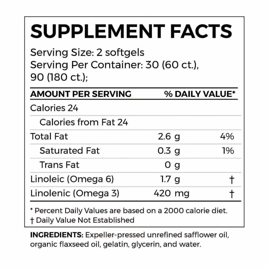 BodyBio Balance Oil Ômega 3 e Ômega 6 60 Cápsulas Gelatinosas - Imagem 2