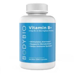 BodyBio Vitaminas B Alta Dose 240 Cápsulas - Energia e Vitalidade Essenciais