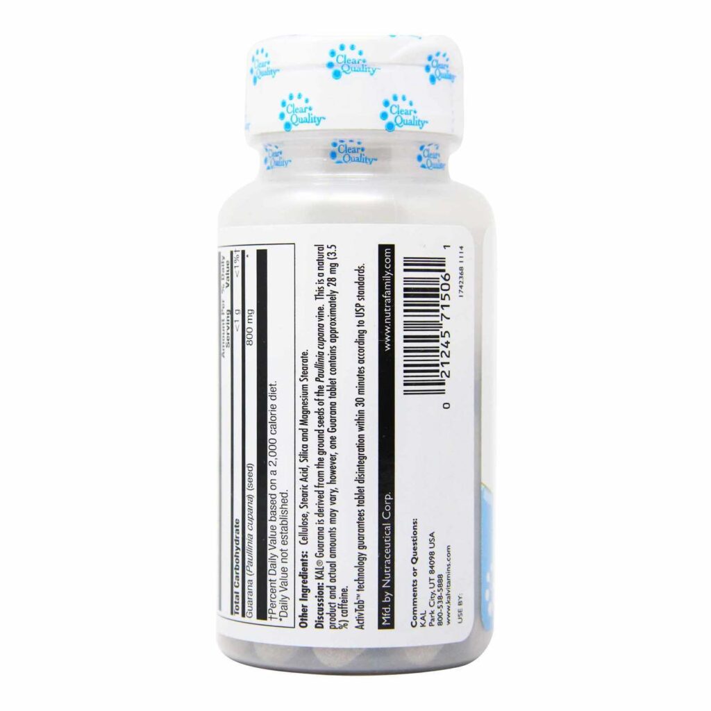 Kal Guaraná 800 mg - Energia e Foco com 60 Tabletes no Brasil - Imagem 3