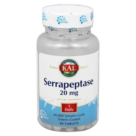 Kal, Serrapeptase 20 mg - 90 Tabletes revestidos entéricos