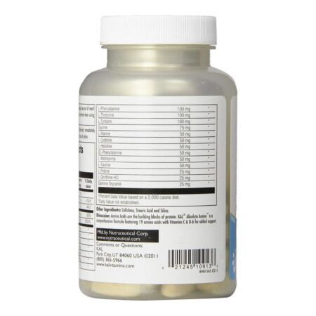 Kal, Absolute Amino™ - 60 Tabletes: Energia e Recuperação Muscular Essenciais para Sua Rotina - Imagem 3