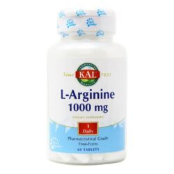 Kal L-Arginina 1000 mg 60 Tabletes: Energia e Bem-Estar para Você