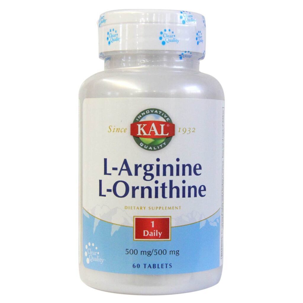 Kal L-Arginina e L-Ornitina - 60 Comprimidos: Energia e Bem-Estar